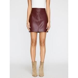 brochu walker Esme Mini Skirt Barolo Red Brown M QuietLuxury OldMoney Minimalist